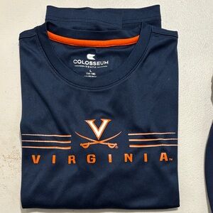 UVA Colosseum Navy and Orange Virginia Tee